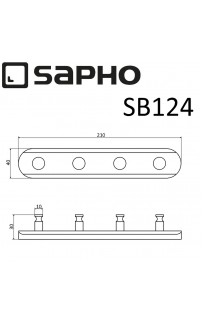 купить Вешалка для полотенец Sapho Samba SB124 Хром в EV-SAN.RU