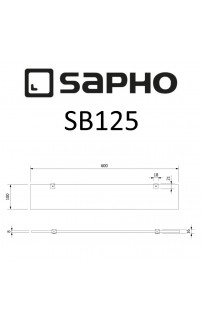 купить Стеклянная полка Sapho Samba SB125 Хром в EV-SAN.RU