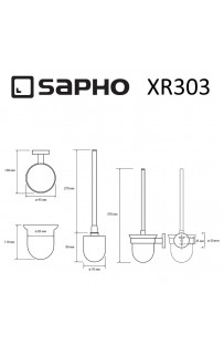 купить Ершик для унитаза Sapho X-round XR303 Хром в EV-SAN.RU