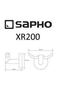 купить Двойной крючок Sapho X-round XR200 Хром в EV-SAN.RU