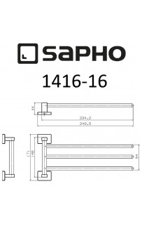 купить Полотенцедержатель Sapho Apollo 1416-16 Хром в EV-SAN.RU