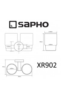 купить Стакан для зубных щеток Sapho X-round XR902 двойной Хром в EV-SAN.RU