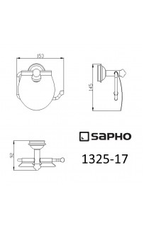 купить Держатель туалетной бумаги Sapho Astor 1325-17 с крышкой Хром в EV-SAN.RU