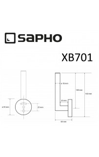 купить Держатель запасного рулона Sapho X-round black XB701 Черный в EV-SAN.RU