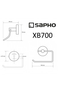 купить Держатель туалетной бумаги Sapho X-round black XB700 Черный в EV-SAN.RU