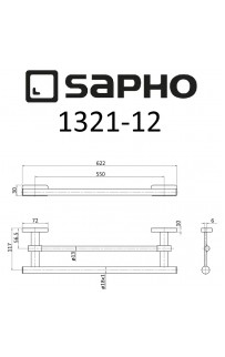 купить Полотенцедержатель Sapho Olymp 1321-12 Хром в EV-SAN.RU