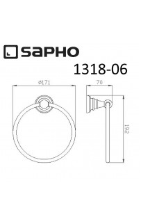 купить Кольцо для полотенец Sapho Diamond 1318-06 Бронза в EV-SAN.RU