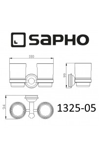 купить Стакан для зубных щеток Sapho Astor 1325-05 двойной Хром в EV-SAN.RU