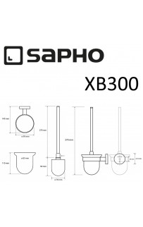 купить Ершик для унитаза Sapho X-round black XB300 Черный в EV-SAN.RU