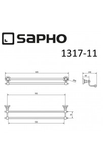 купить Полотенцедержатель Sapho Diamond 1317-11 Хром в EV-SAN.RU