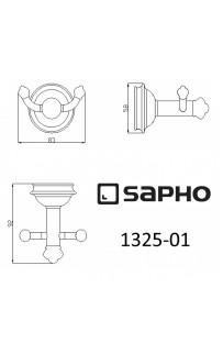 купить Двойной крючок Sapho Astor 1325-01 Хром в EV-SAN.RU