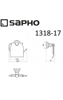 купить Держатель туалетной бумаги Sapho Diamond 1318-17 с крышкой Бронза в EV-SAN.RU