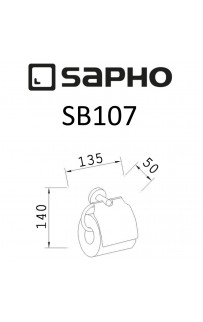 купить Держатель туалетной бумаги Sapho Samba SB107 с крышкой Хром в EV-SAN.RU