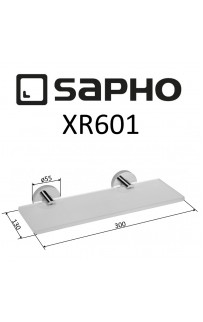 купить Стеклянная полка Sapho X-round XR601 Хром в EV-SAN.RU