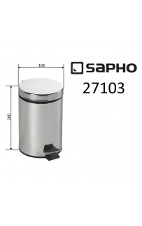 купить Ведро для мусора Sapho Simple line 27103 Хром в EV-SAN.RU