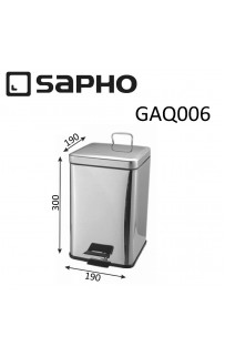купить Ведро для мусора Sapho Simple line GAQ006 Хром в EV-SAN.RU
