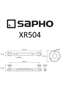 купить Поручень для ванной Sapho X-round XR504 Хром в EV-SAN.RU