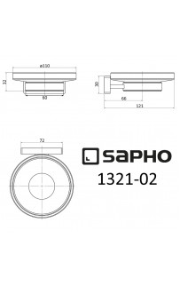 купить Мыльница Sapho Olymp 1321-02 Хром в EV-SAN.RU