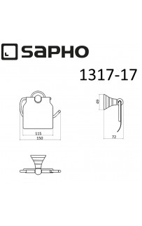 купить Держатель туалетной бумаги Sapho Diamond 1317-17 с крышкой Хром в EV-SAN.RU