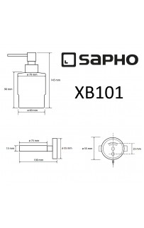 купить Дозатор для жидкого мыла Sapho X-round black XB101 Черный в EV-SAN.RU