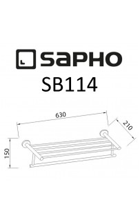 купить Полка для полотенец Sapho Samba SB114 Хром в EV-SAN.RU