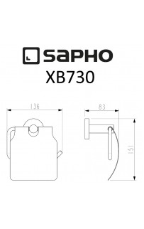 купить Держатель туалетной бумаги Sapho X-round black XB730 с крышкой Черный в EV-SAN.RU