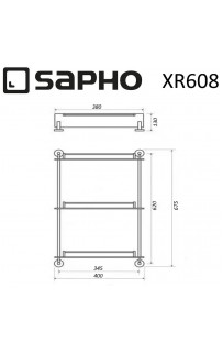 купить Стеклянная полка Sapho X-round XR608 Хром в EV-SAN.RU