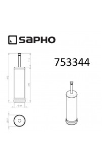 купить Ершик для унитаза Sapho Diamond 753344 Бронза в EV-SAN.RU