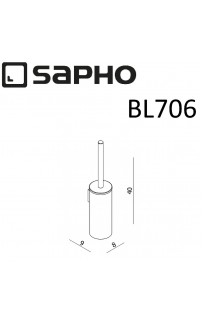 купить Ершик для унитаза Sapho X-round BL706 Хром в EV-SAN.RU