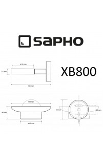 купить Мыльница Sapho X-round black XB800 Черный в EV-SAN.RU