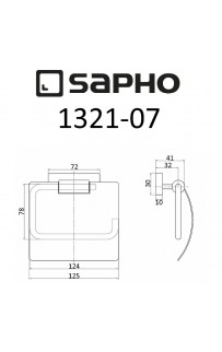 купить Держатель туалетной бумаги Sapho Olymp 1321-07 с крышкой Хром в EV-SAN.RU