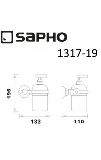 купить Дозатор для жидкого мыла Sapho Diamond 1317-19 Хром в EV-SAN.RU