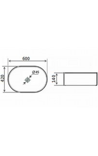 Раковина-чаша Timo Kulo 60 TK-405MW Белая матовая