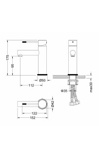 купить Смеситель для раковины Timo Saona 2361/03F Черный в EV-SAN.RU