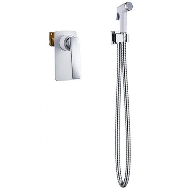 купить Гигиенический душ со смесителем Timo Helmi 4089/00-16SM Хром Белый в EV-SAN.RU