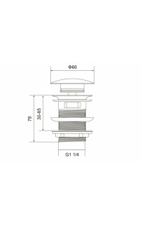 купить Донный клапан Timo 8011/17 click-clack Золотой матовый в EV-SAN.RU