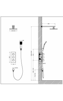 купить Душевая система Timo Tetra-Thermo SX-0179/03SM с термостатом Черный в EV-SAN.RU