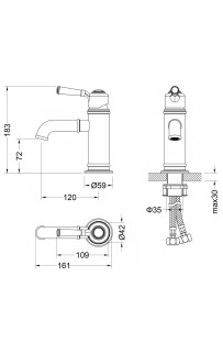 купить Смеситель для раковины Timo Arisa 5361/03F Черный в EV-SAN.RU