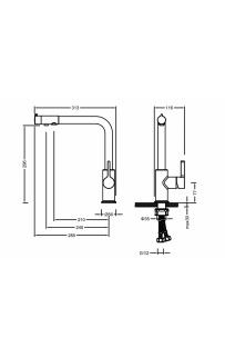 купить Смеситель для кухни Timo Hette 1026/03F Черный в EV-SAN.RU