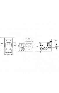 купить Унитаз Villeroy&Boch Antheus 4608R0R1 подвесной без сиденья в EV-SAN.RU