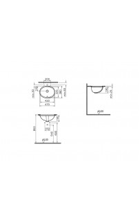 купить Раковина Vitra Arkitekt 47 6039B003-0012 Белая в EV-SAN.RU