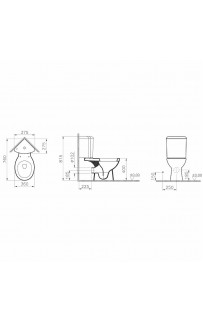 купить Унитаз компакт Vitra Arkitekt 9754B003-7200 угловой с бачком и сиденьем в EV-SAN.RU