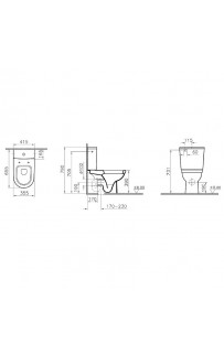 купить Унитаз компакт Vitra Form 300 9729B003-7200 с бачком и сиденьем Микролифт в EV-SAN.RU