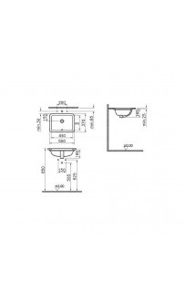 купить Раковина Vitra S20 50 5474B003-0618 Белая в EV-SAN.RU