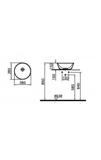 купить Раковина-чаша Vitra Geo 38 7421B003-0016 Белая в EV-SAN.RU