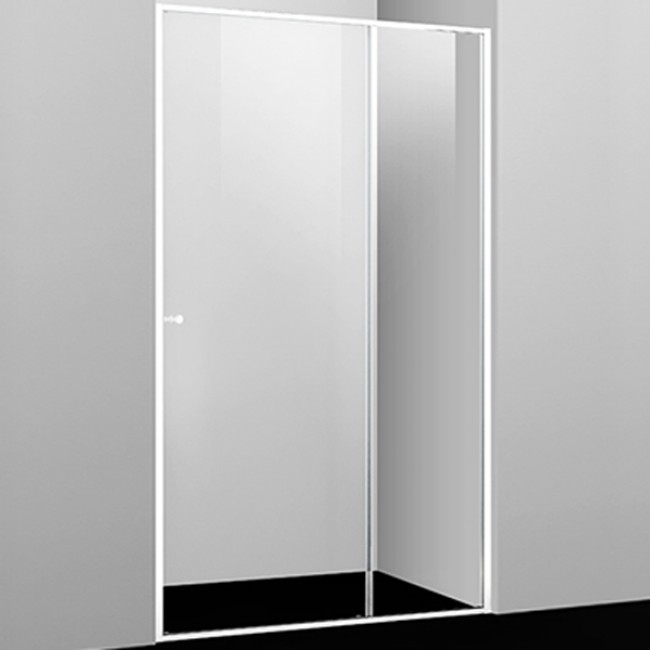 купить Душевая дверь WasserKRAFT Rhin 120 44S05 профиль Белый стекло прозрачное в EV-SAN.RU