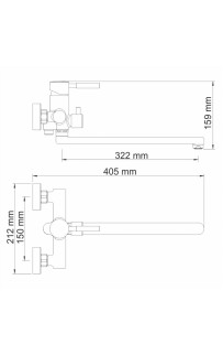 купить Смеситель для ванны WasserKRAFT Main 4102L универсальный Хром в EV-SAN.RU