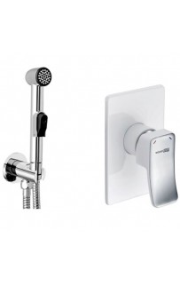 купить Гигиенический душ со смесителем WasserKRAFT Aller A010656WHITE Хром Белый в EV-SAN.RU