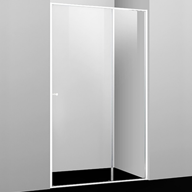купить Душевая дверь WasserKRAFT Rhin 100 44S12 профиль Белый стекло прозрачное в EV-SAN.RU