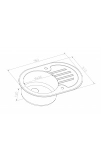 купить Кухонная мойка ZorG Glass GL-7851-OV-WHITE-GRAFIT Белый / Графит в EV-SAN.RU